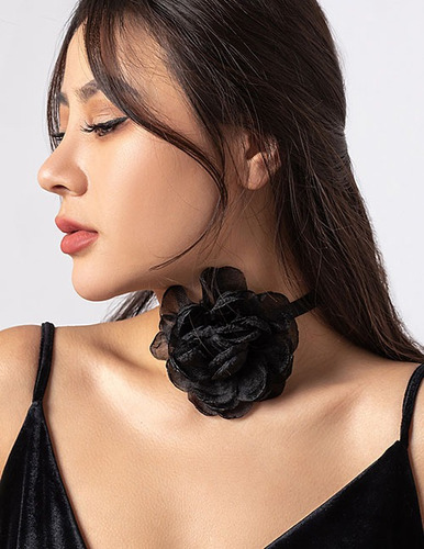 Choker Gargantilla Collar De Flor Moda Tendencia 2023