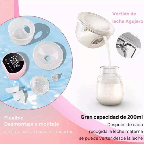 Extractor De Leche Eléctrico Invisible Portátil Rosa