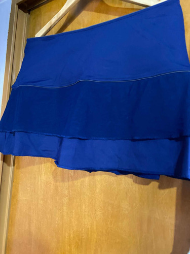 Pollera Con Short Deportiva Azul Mujer L Volados Tul Punto 1