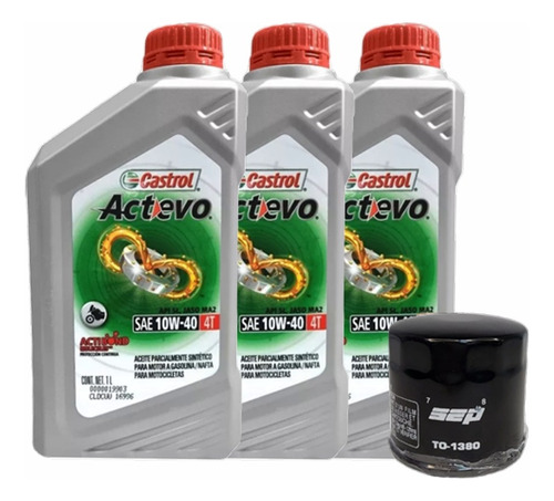 Kit Service Suzuki V Strom 1000 Filtro Aceite + 10w40 Semi