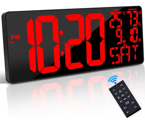 Reloj de pared digital extra grande sale