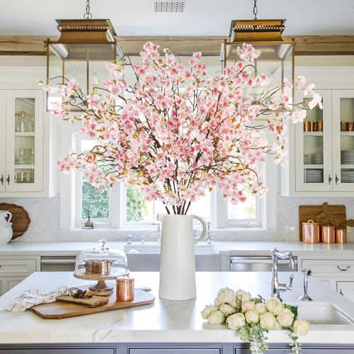 12 Piezas De Flores Artificiales De Cerezo 40 Tallos De Cer