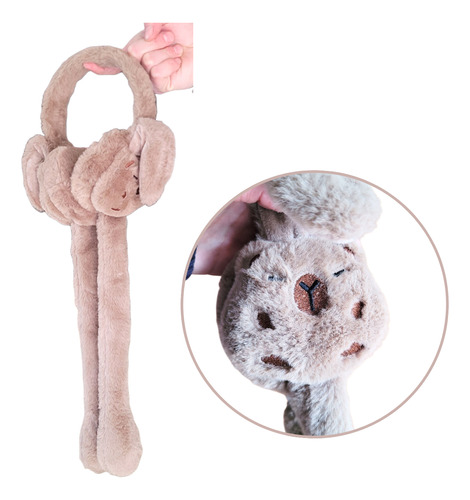 Vincha Orejeras Peluche Levanta Orejas Capibara Kuromi Capibara Marron U