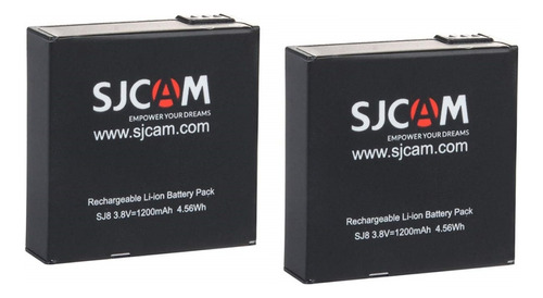 2 X Batería De Litio 1200mah Para Cámara De Acción Sjcam Sj8