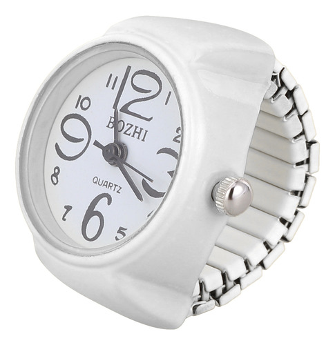 Anillo De Reloj De Cuarzo Unisex De Moda Blanco