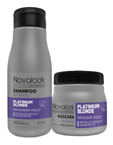 Kit Matizador Violeta Novalook Shampoo + Mascara 250ml