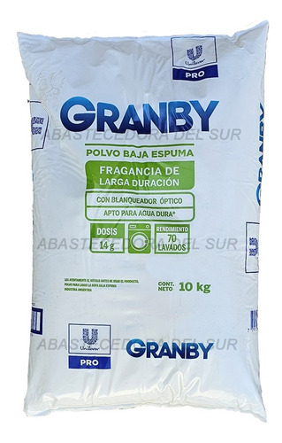 Jabon En Polvo Granby 10k Unilever- Baja Espuma-