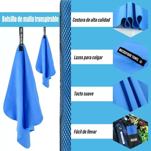 Toalla Deportiva De Microfibra De Secado Rápido+diadema 4pcs