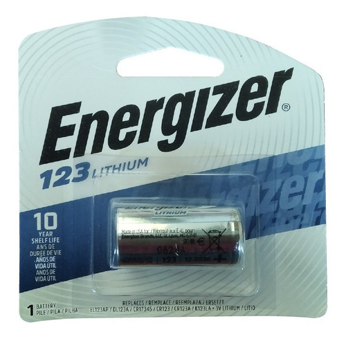 Pila / Batería Energizer Blister Cr123 De 1 Und  Litium 3v