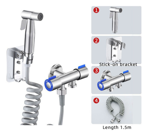 Llave Ducha Intima Para Inodoro Wc Estetica Cromado