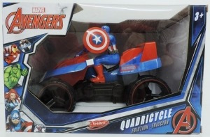Auto A Fricción Cuatriciclo Avengers Capitán América Orig!!