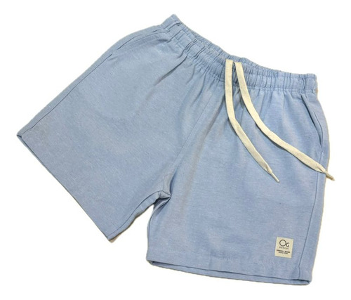 Bermudas Ogochi Em Linho Juvenis Masculinas Resorts Casuais