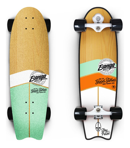 Surfskate Fishtail Meraki Banga Boards Oficial Yow -premium-