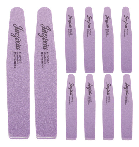 10 Limas De Uñas Con Forma De Minibloque, Esponja Para El Cu