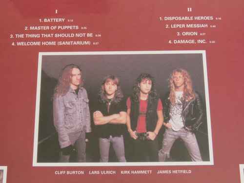 Imagem 5 de 5 de Metallica Master Of Puppets Lp 180g Remaster Made In U S A