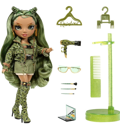 Rainbow High Olivia Muñeca 28cm Verde Camuflada 10accesorios