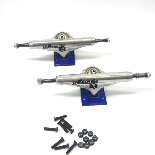 Truck Skate Stronger 149mm Central Vazado+parafusos De Base