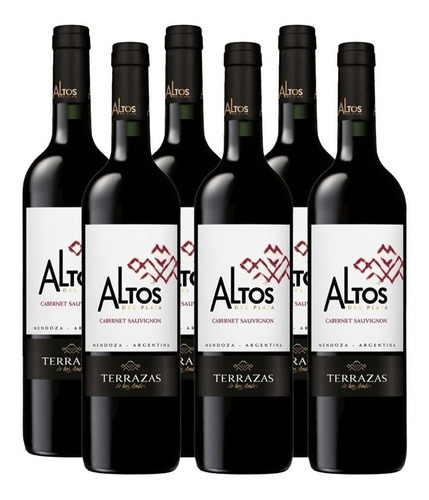 Vino Altos Del Plata Cabernet Sauvignon botella 750ml x6 unidades