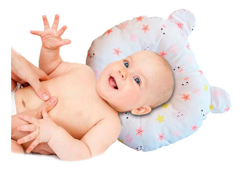 Travesseiro Anatômico Almofada Infantil Menina Bebê Nuvens