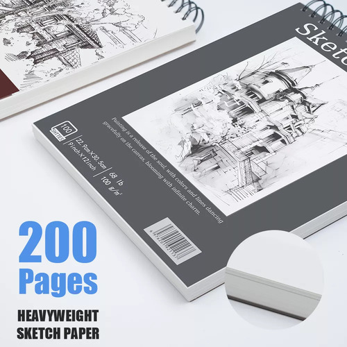 Cuaderno A4+ De Boceto Y Dibujo 200 Páginas Blank Sketchbook