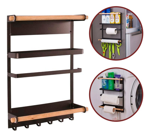 Organizador Cocina Rack Lavadero Adhesivo Portarollo Colgant