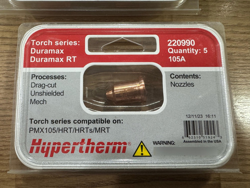 Bico De Corte Plasma 105a 220990 Hypertherm - Kit 20 Pçs