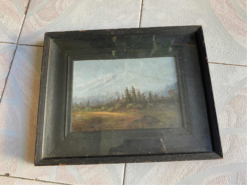 Paisaje Arte Cuadro Óleo Pintura Antiguo Antiguedades