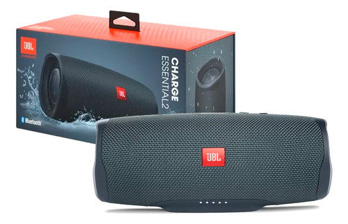 Parlante JBL Charge Essential 2 portátil con bluetooth waterproof gun metal