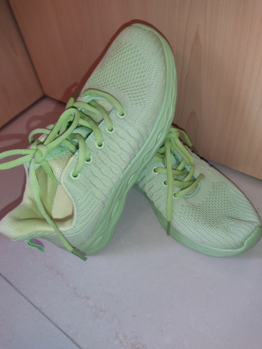 Zapatos Deportivos Niñas O Dama Verde Claro Talla 36 Comodos