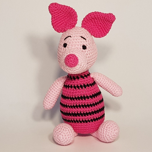 Piglet Amigo Winnie Pooh - Muñeco De Apego Crochet Amigurumi