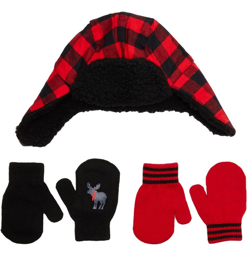 Baby-boys Hat And Mitten Set