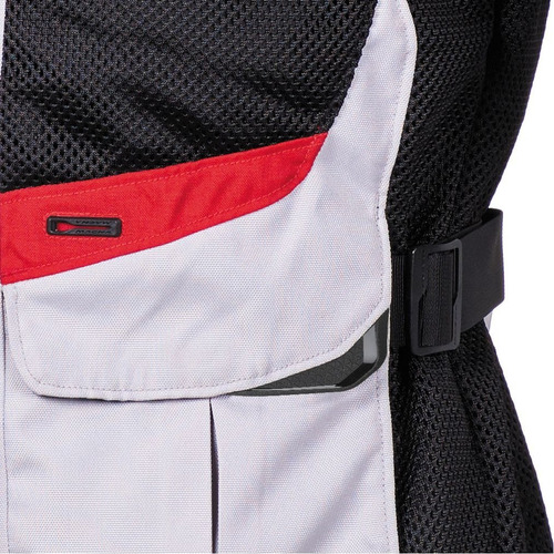 Imagen 5 de 10 de Campera Cordura Macna Furio Negro-gris-rojo