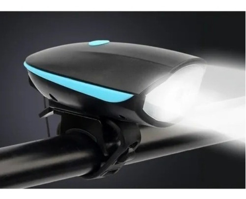Imagen 2 de 10 de Linterna Luz Led Bicicleta Recargable Inalambrica + Bocina