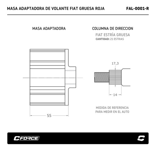Masa Adaptadora Volante Dep Fiat Estria Gruesa Collino Full