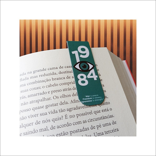 Imagem 1 de 8 de Marcador De Página Magnético Kit 4 Marcadores George Orwell