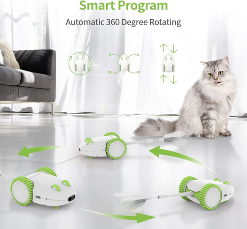 Interactive Cat Toy, Cat Toys With Squeaky Mouse & Rechargea