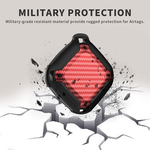 Imagen 3 de 7 de Armor Series Airtags Funda Con Llavero
