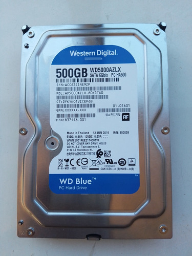 Disco Duro Interno Western Digital  Wd5000azlx 500gb Azul