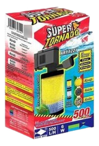 Filtro Supertornado 450l/h Triple Filtración Acuario 90-150l