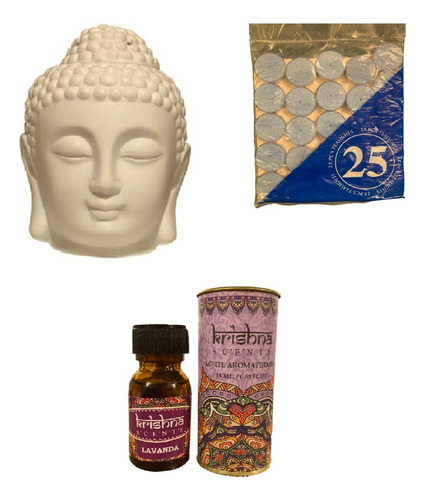 Buda Difusor De Aroma + 2 Esencia + Pack De Velas