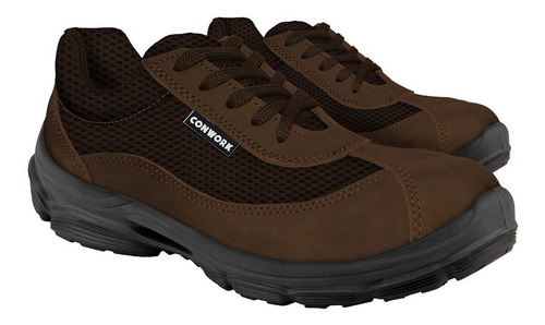 Imagen 2 de 10 de Calzado Conwork Ergon 105za Chocolate Doble Frontura Marron