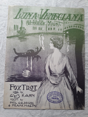 Partitura Luna Veneciana - Fox-trot, Goldberg Frank Magine
