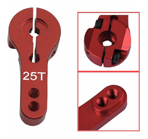 Sharegoo 5pcs 25t Aluminio Servo Horns M3 Roscas Del Brazo D