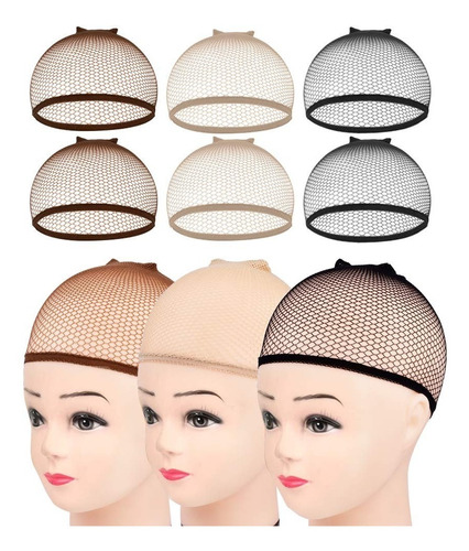 Set De Gorros De Mallas Para Peluca 6 Unidades 