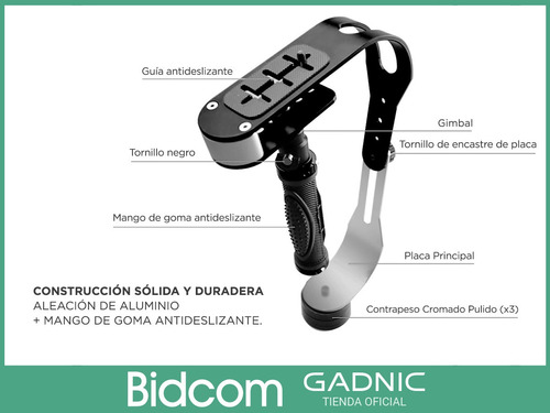 Imagen 5 de 9 de Estabilizador Gadnic Profesional Camaras Reflex Steadycam