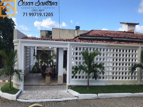 Imagem 1 de 18 de Casa Térrea 4/4 Em Condomínio Na Priscila Dutra - Lauro De Freitas - Ca00999 - 69958436