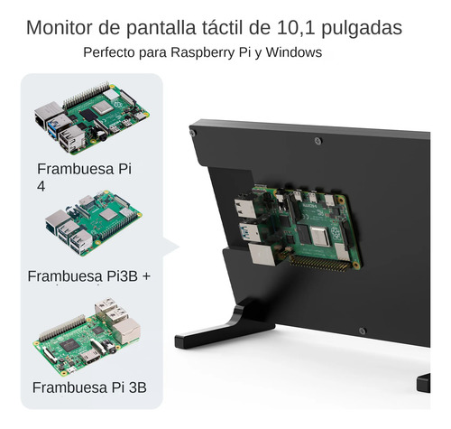 Monitor Táctil 10.1 Hd Ips Display Para Raspberry Pi