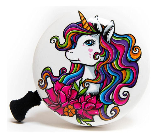 Dayjay Unicorn Pony Bike Bell Para Niños, Clásica Campana De