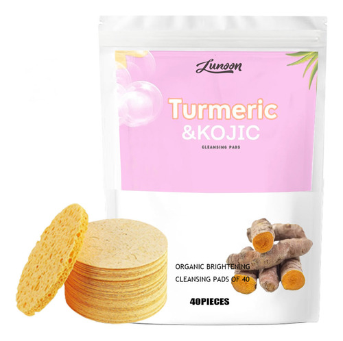 Almohadillas Limpiadoras Kójicas J Turmeric Para Rostro Y Cu