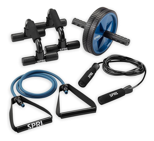 Kit De Gimnasio En Casa Spri Con Cuerda, Barras, Banda, Rued